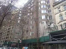 The Rockefeller Apartments as seen from the east, with 15 West 54th Street at right