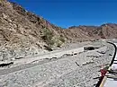 The road to the village of Esfai – washed away by the seasonal flooding of the Wadi Esfai.