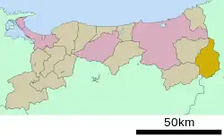 Location of Wakasa Tottori