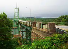 The Waldo-Hancock Bridge (1931-2006) that the Penobscot Narrows Bridge replaced