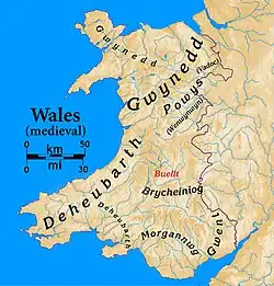 Medieval kingdoms of Wales.