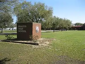 Brazos High School on Hwy. 36 in Wallis