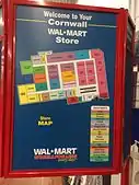 Store map at the Cornwall, Ontario, store