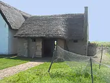 Reconstructed smokehouse at the medieval fishing village of Walraversijde, ca. 1465