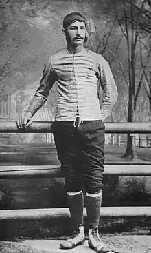 Image 32Walter Camp, the "Father of American Football", pictured here in 1878 as the captain of the Yale University football team (from History of American football)