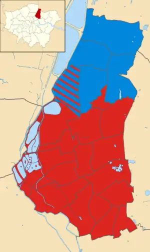Waltham Forest 2018 results map