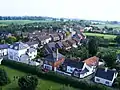 An aerial view of Wangford from the Church Tower