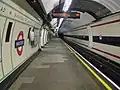 Eastbound platform, showing nearly complete refurbishment (photo: Aug. 2008)