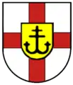 Anchor of the Patriarch's Cross in the coat of arms of Wollmatingen [de], Germany