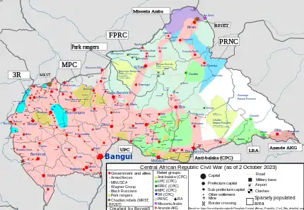 Current military situation in Central African Republic: