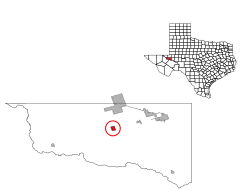 Location of Pyote in Ward County