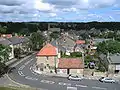 A view of the village from Warkworth Castle.