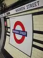 Roundel on Northern line platform