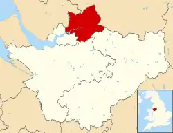 Shown within Cheshire