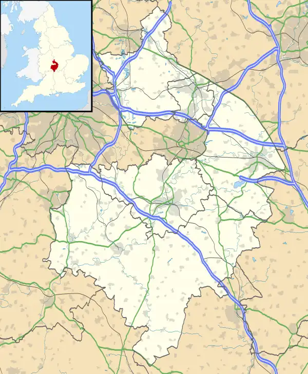 RAF Warwick is located in Warwickshire