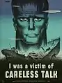 Canadian Propaganda Poster "Was a Victim of Careless Talk" by the Wartime Information Board