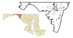 Location of Maugansville, Maryland