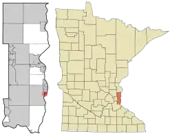 Location of the city of St. Marys Pointwithin Washington County, Minnesota