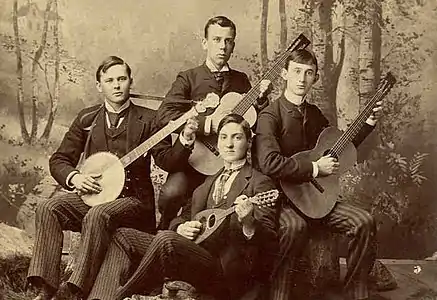 The Banjo, Mandolin & Guitar Club at Washington & Jefferson College in the 1890s