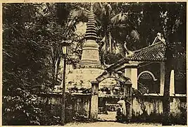 The temple stupa structure, c. 1900