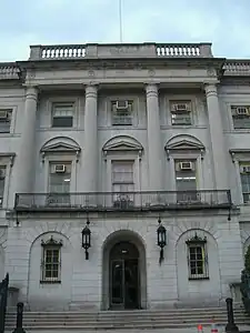 The Chase Headquarters Building showing the capitals based on those of the Tower of the Winds.