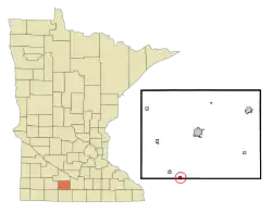 Location of Ormsby, Minnesota