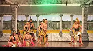 Image 15Pandava and Krishna in an act of the Wayang Wong performance (from Culture of Indonesia)