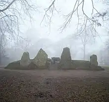 Photo of a Neolithic long barrow