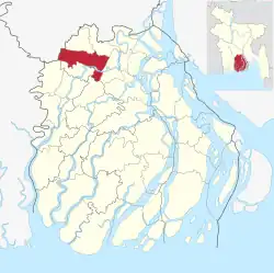 Location of Uzirpur