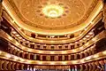 Audience boxes & decorative ceiling.