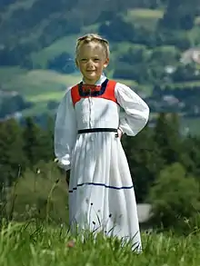 Girl in a white juppe (front)