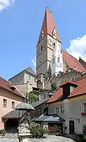 View from the market square to the parish church