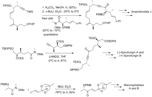 Syntheses using Weinreb–Nahm amide