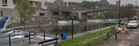 Two weirs on the River Wear in Durham, UK: the lower weir is a compound weir that also has fish ladders to allow fish such as salmon to navigate the weir