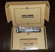 The initial welcome packet from Dollar Shave Club.