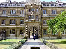 Clare College, Cambridge, the college which would have received Lady Sidney's inheritance but for the persistence of her executors.