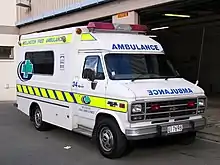 GMC Vandura ("Chevrolet" in NZ) Wellington Free Ambulance (New Zealand)