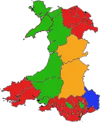 1999 constituency results map