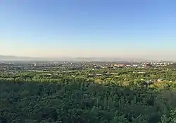 Aerial view of Wenquan Town, 2016