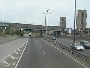 West Cross Route, looking north towards Westway