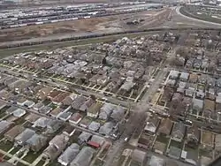 Aerial view of West Lawn