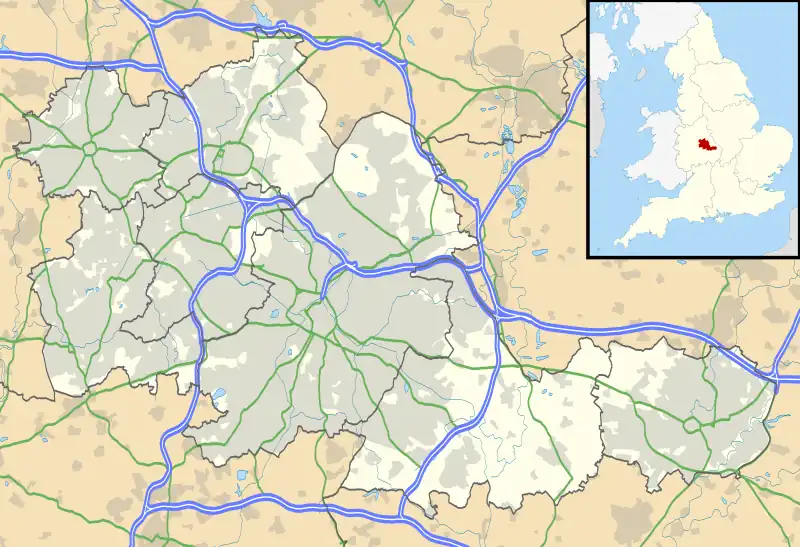 Bromford Viaduct is located in West Midlands county