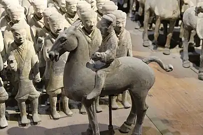 Horserider and foot soldiers, Western Han Terracotta Army of Yangjiawan