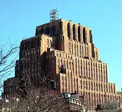 Mesopotamian influences - Western Union Building (Hudson Street no. 60), New York, by Voorhees, Gmelin and Walker, 1928-1930