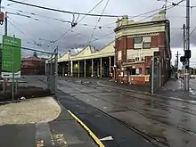 Entrance to Kew depot from Barkers Road