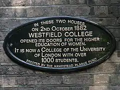 Plaque at 4 & 6 Maresfield Gardens, Hampstead