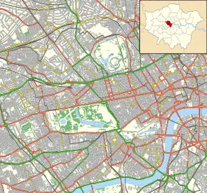 St James's Park is located in City of Westminster