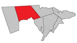 Location within Westmorland County, New Brunswick.