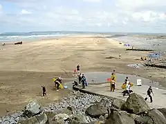 Image 40The beach at Westward Ho!, North Devon, looking north towards the shared estuary of the rivers Taw and Torridge (from Devon)