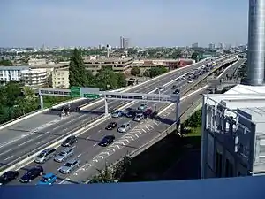 Westway flyover junction at Ladbroke Grove, looking east